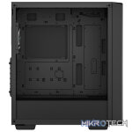 DeepCool CC560BK-V2 ATX Mid-Tower Case With 4X Pre-Installed 120mm LED Fans And Full-Sized Tempered Glass Side-Panel And Well-Ventilated Front Panel Design - Black Colour - Image 3