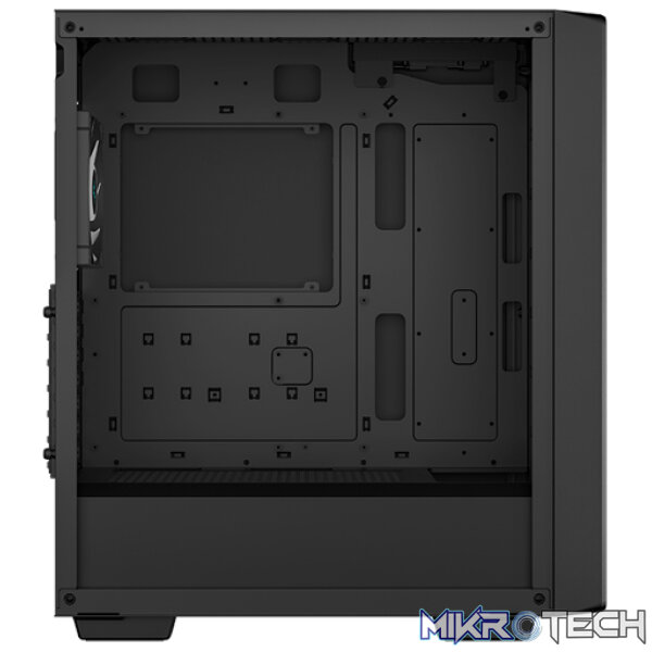 DeepCool CC560BK-V2 ATX Mid-Tower Case With 4X Pre-Installed 120mm LED Fans And Full-Sized Tempered Glass Side-Panel And Well-Ventilated Front Panel Design - Black Colour - Image 3