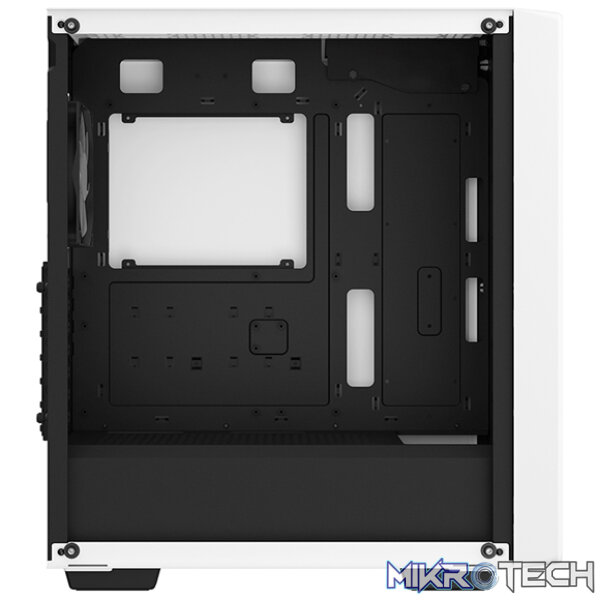 DeepCool CC560WH-V2 ATX Mid-Tower Case With 4X Pre-Installed 120mm LED Fans And Full-Sized Tempered Glass Side-Panel And Well-Ventilated Front Panel Design - White Colour - Image 2