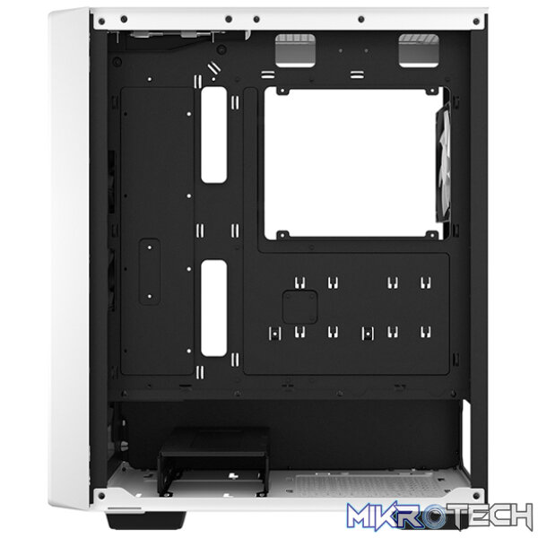 DeepCool CC560WH-V2 ATX Mid-Tower Case With 4X Pre-Installed 120mm LED Fans And Full-Sized Tempered Glass Side-Panel And Well-Ventilated Front Panel Design - White Colour - Image 3