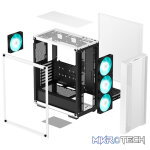 DeepCool CC560WH-V2 ATX Mid-Tower Case With 4X Pre-Installed 120mm LED Fans And Full-Sized Tempered Glass Side-Panel And Well-Ventilated Front Panel Design - White Colour - Image 5