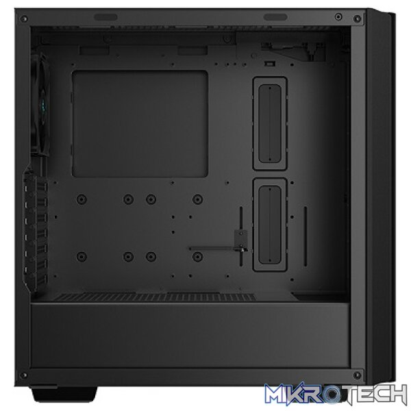 DeepCool CH510 Mesh Digital ATX Mid-Tower Case With Built-In Digital Display, 1X 120mm (Rear) Fan Pre-Installed And 1X USB-C Connection And Tempered Glass Side Panel - Black Colour - Image 2