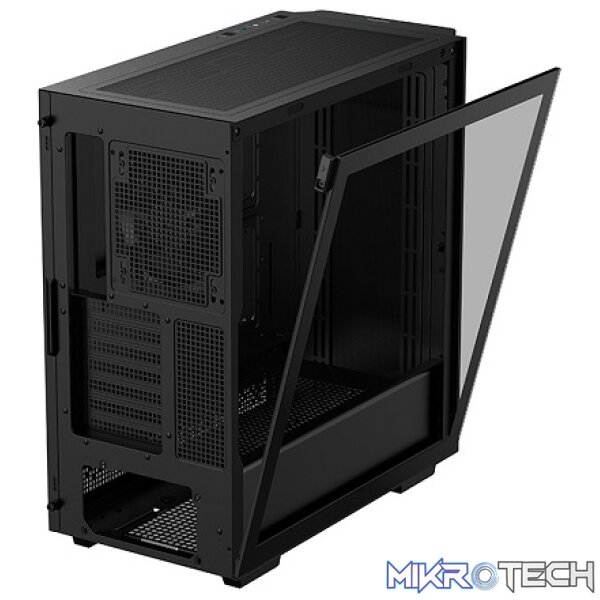 DeepCool CH510 Mesh Digital ATX Mid-Tower Case With Built-In Digital Display, 1X 120mm (Rear) Fan Pre-Installed And 1X USB-C Connection And Tempered Glass Side Panel - Black Colour - Image 3