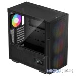DeepCool CH560 Digital ATX Mesh Front Mid-Tower With Built-in Dual Status Digital LCD Display And 3X Front 140mm + 1X Rear 120mm ARGB Fans And Tempered Glass Side Panel - Black Colour