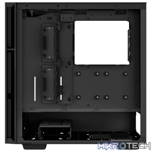 DeepCool CH560 Digital ATX Mesh Front Mid-Tower With Built-in Dual Status Digital LCD Display And 3X Front 140mm + 1X Rear 120mm ARGB Fans And Tempered Glass Side Panel - Black Colour - Image 2