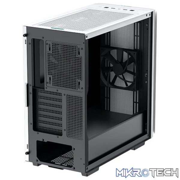 DeepCool CK500 E-ATX Mid-Tower Case With 2X Pre-Installed 140mm Performance Front+Rear Fans And Full-Sized Tempered Glass Side Panel - White Colour - Image 4