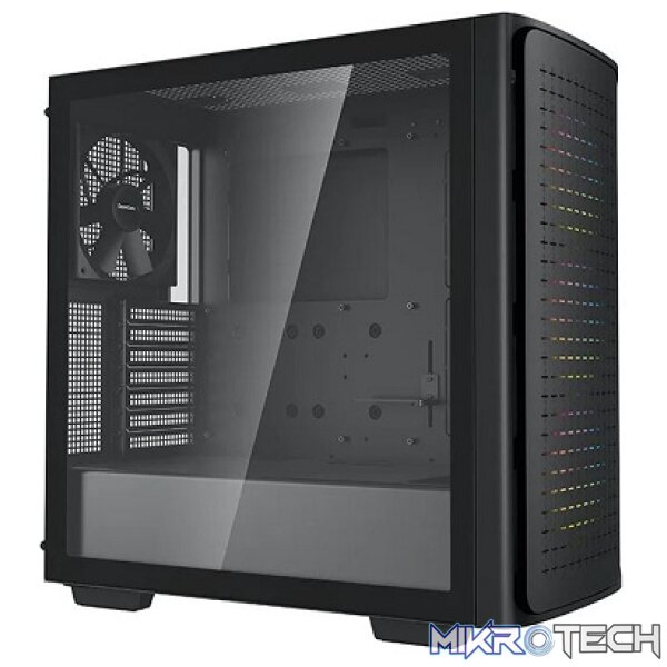 DeepCool CK560 E-ATX Mid-Tower Case With 3X 120mm ARGB Front Fans, 1X 140mm Rear Fan And Full-Sized Tempered Glass Panel - Black Colour - Image 2
