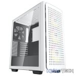 DeepCool CK560 E-ATX Mid-Tower Case With 3X 120mm ARGB Front Fans + 1X 140mm Rear Fan & Full-sized Tempered Glass Panel - White Colour