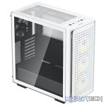 DeepCool CK560 E-ATX Mid-Tower Case With 3X 120mm ARGB Front Fans + 1X 140mm Rear Fan & Full-sized Tempered Glass Panel - White Colour - Image 2