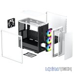 DeepCool CK560 E-ATX Mid-Tower Case With 3X 120mm ARGB Front Fans + 1X 140mm Rear Fan & Full-sized Tempered Glass Panel - White Colour - Image 4