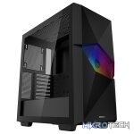 DeepCool Cyclops ATX Mid-Tower With Top I/O Panel Including 1X USB3.0 And 1X USB-C Port And 1X Front CF120MM ARGB Fan And Tempered Glass Side Panel - Black Colour