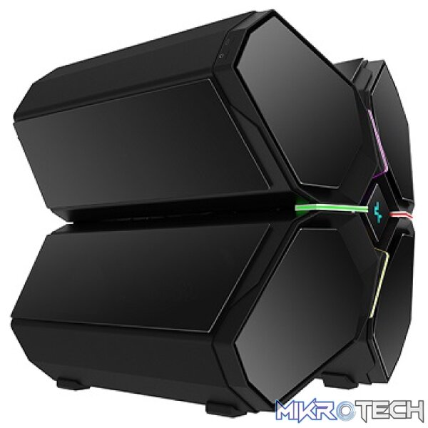 DeepCool QUADSTELLAR Infinity 4-Chambered E-ATX Case With Tempered Glass Side Panels For Each Chambers and 1X USB-C Connection - Black Colour - Image 2