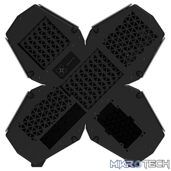DeepCool QUADSTELLAR Infinity 4-Chambered E-ATX Case With Tempered Glass Side Panels For Each Chambers and 1X USB-C Connection - Black Colour - Image 3