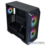Cooler Master HAF 500 ATX Mid-Tower Gaming Chassis WIth Tempered Glass Side Panel And Dual 200mm ARGB Front Fans - Black Colour - Image 2