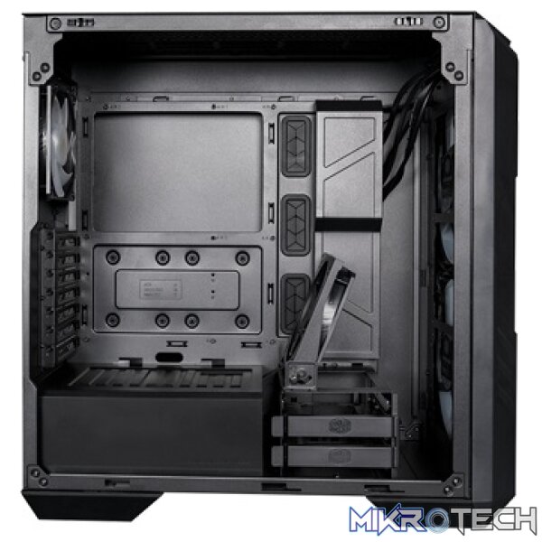 Cooler Master HAF 500 ATX Mid-Tower Gaming Chassis WIth Tempered Glass Side Panel And Dual 200mm ARGB Front Fans - Black Colour - Image 4