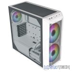 Cooler Master HAF 500 ATX Mid-Tower Gaming Chassis With Tempered Glass Side Panel And Dual 200mm ARGB Front Fans - White Colour