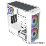 Cooler Master HAF 500 ATX Mid-Tower Gaming Chassis With Tempered Glass Side Panel And Dual 200mm ARGB Front Fans - White Colour - Image 2