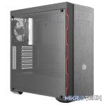 Cooler Master MasterBox MB600L ATX Case With Optical Drive, Red Trim And Edge-to-Edge Transparent Acrylic Side Panel - Black Colour