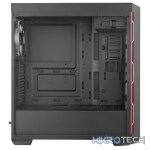 Cooler Master MasterBox MB600L ATX Case With Optical Drive, Red Trim And Edge-to-Edge Transparent Acrylic Side Panel - Black Colour - Image 3