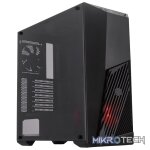 Cooler Master MasterBox K501L ATX Tower Case With Front Bottom Mesh Design Panel, 1X 120MM Pre-Installed RED LED Fan And Edge-to-Edge Acrylic Side Panel - Black Colour