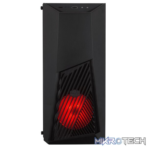 Cooler Master MasterBox K501L ATX Tower Case With Front Bottom Mesh Design Panel, 1X 120MM Pre-Installed RED LED Fan And Edge-to-Edge Acrylic Side Panel - Black Colour - Image 3