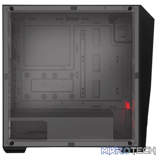 Cooler Master MasterBox K501L ATX Tower Case With Front Bottom Mesh Design Panel, 1X 120MM Pre-Installed RED LED Fan And Edge-to-Edge Acrylic Side Panel - Black Colour - Image 4