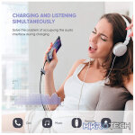 UGreen 50596 USB-C Male to 3.5mm and USB-C Female Adapter Supporting Analogue Audio Output Only - Grey Colour - Image 4