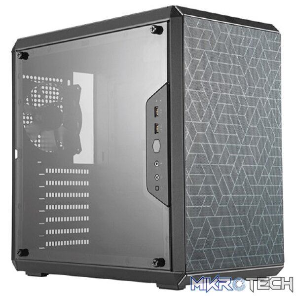 Product Cooler Master MasterBox Q500L ATX Mid-Tower Case With Transparent Side Panel And 1X 120mm Fan Pre-Installed - Black Colour - Image 1