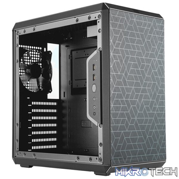 Cooler Master MasterBox Q500L ATX Mid-Tower Case With Transparent Side Panel And 1X 120mm Fan Pre-Installed - Black Colour - Image 3