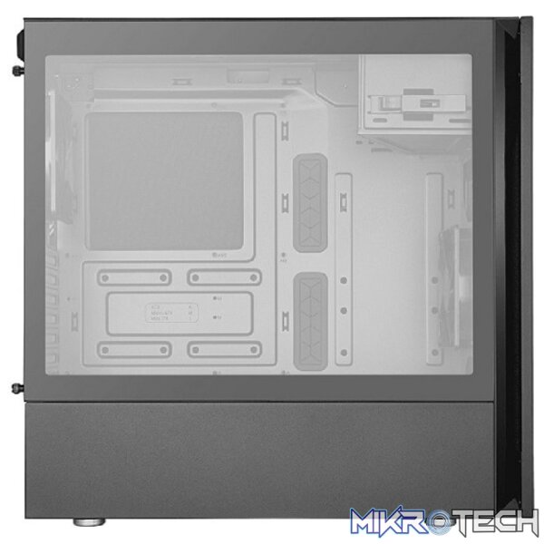 Cooler Master Silencio S600 ATX Case With Tempered Glass Side Panel And Dual 120mm Silencio FP PWM Fans Pre-Installed - Black Colour - Image 2