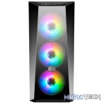 Cooler Master MasterBox Lite 5 ARGB ATX Case With Tinted DarkMirror Front Panel And Three ARGB Fans Pre-Installed - Black Colour - Image 3