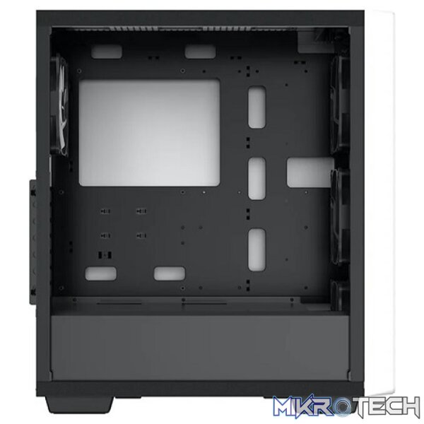 DeepCool CC560WH ATX Mid-Tower Case With 4X Pre-Installed 120mm LED Fans And Full-Sized Tempered Glass Side-Panel And Well-Ventilated Front Panel Design - White Colour - Image 2