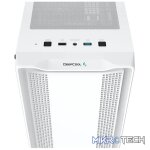 DeepCool CC560WH ATX Mid-Tower Case With 4X Pre-Installed 120mm LED Fans And Full-Sized Tempered Glass Side-Panel And Well-Ventilated Front Panel Design - White Colour - Image 4