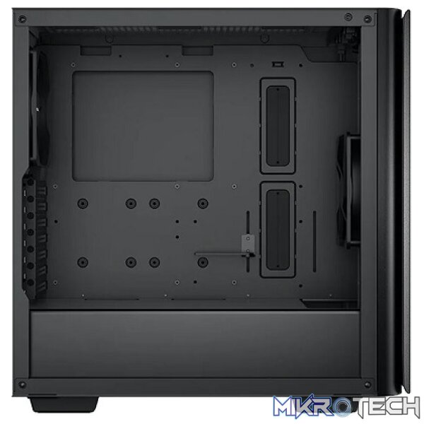 DeepCool CK500 E-ATX Mid-Tower Case With 2X Pre-Installed 140mm Performance Front+Rear Fans & Full-Sized Tempered Glass Side Panel - Black Colour - Image 3