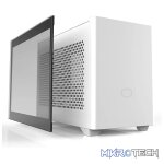 Cooler Master MasterBox NR200P Mini-ITX Case With Tempered Glass Side And Two 120mm Sickleflow Fans Pre-Installed - White Colour