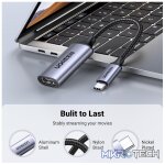 UGreen 70444 USB-C Male to HDMI 2.0 Female Adapter with Nickle-Plated Connector & Support 4K@60Hz Resolution & Without Power Delivery - Grey Colour - Image 4