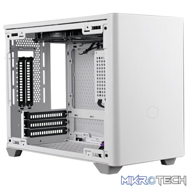 Cooler Master MasterBox NR200P Mini-ITX Case With Tempered Glass Side And Two 120mm Sickleflow Fans Pre-Installed - White Colour - Image 3