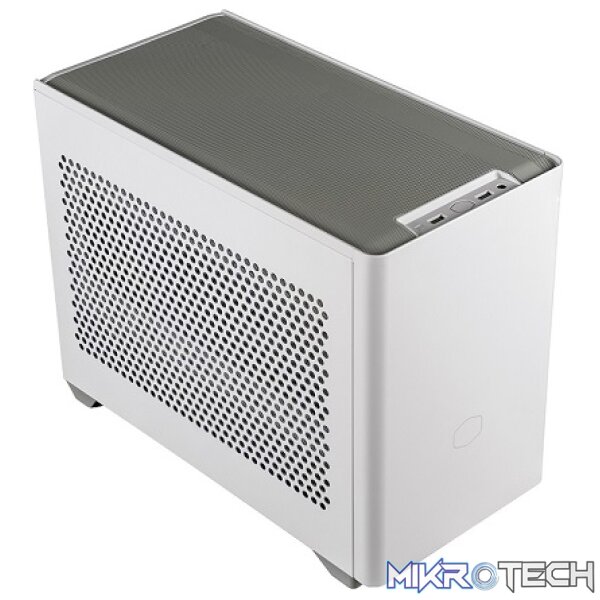 Cooler Master MasterBox NR200P Mini-ITX Case With Tempered Glass Side And Two 120mm Sickleflow Fans Pre-Installed - White Colour - Image 4