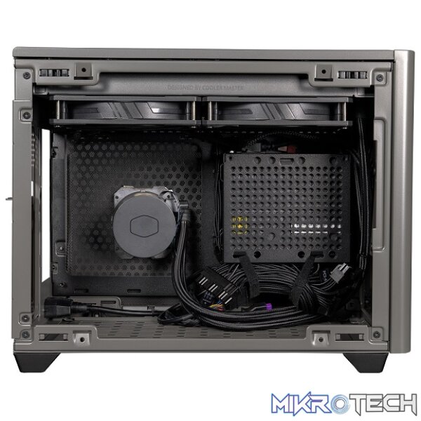 Cooler Master NR200P Max Mini-ITX Case With Built-in 280mm Liquid Cooler And V850W SFX Full Modular Power Supply And Tempered Glass Side Panel - Grey Colour - Image 4