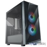 Cooler Master CMP320 Micro ATX Tower Case With Mesh Geode Front Panel, 2X 120MM Pre-Installed CF120 ARGB Fan And Tempered Glass Side Panel - Black Colour