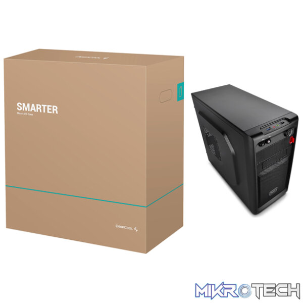 DeepCool SMARTER Micro-ATX Case Ultimately Easy-to-Build with Good Ventilation Performance, Fully Integrated Dust Filter and Backplate Cable Installation - Black Colour - Image 5