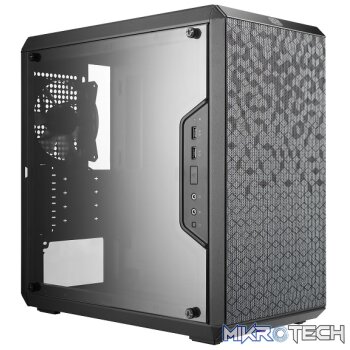 Cooler Master MasterBox Q300L Micro-ATX Case With Tempered Glass Side Panel And 1X 120mm Fan Pre-Installed - Black Colour