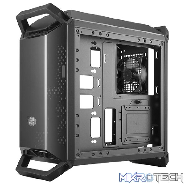 Cooler Master MasterBox Q300P Micr-ATX Case With Tempered Glass Side Panel And 2X 120mm RGB LED And 1X 120mm Black Non-LED Fans Pre-Installed - Black Colour - Image 2