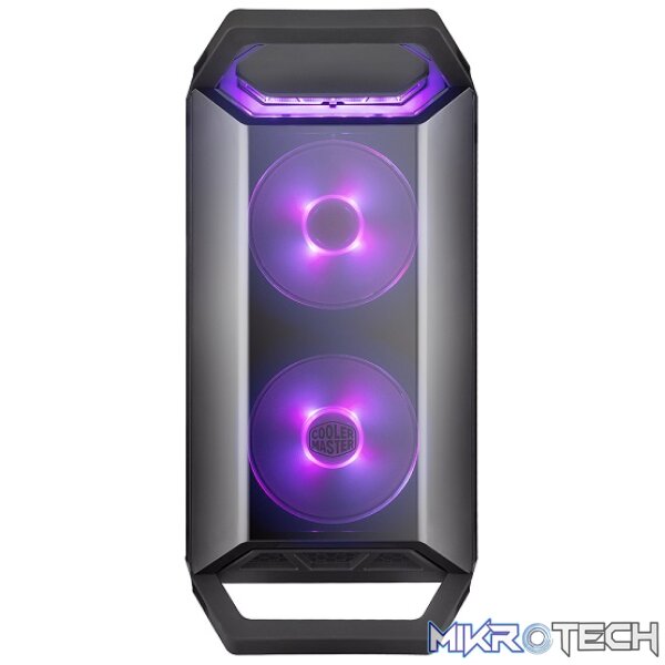 Cooler Master MasterBox Q300P Micr-ATX Case With Tempered Glass Side Panel And 2X 120mm RGB LED And 1X 120mm Black Non-LED Fans Pre-Installed - Black Colour - Image 3