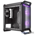 Cooler Master MasterBox Q300P Micr-ATX Case With Tempered Glass Side Panel And 2X 120mm RGB LED And 1X 120mm Black Non-LED Fans Pre-Installed - Black Colour - Image 4