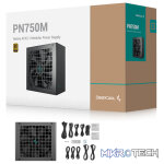 DeepCool PN750M 750W 80+ Gold And Cybenetics Gold Certified ATX 12V V3.1 Full Modular Power Supply With 120mm FDB Fan, Full Bridge SRC LLC+DC-to-DC Conversion & Active PFC Design - Black Colour - Image 5