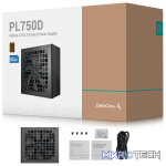 DeepCool PL750D 750W 80+ Bronze ATX 12V V3.0 Direct Cable Power Supply WIth 1X 12VHPWR Cable And Active PFC And 1X 120mm Hydro Bearing Fan - Black Colour - Image 5