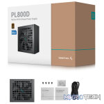 DeepCool PL800D 800W 80+ Bronze ATX 12V V3.0 Direct Cable Power Supply WIth 1X 12VHPWR Cable And Active PFC And 1X 120mm Hydro Bearing Fan - Black Colour - Image 5