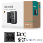 DeepCool PN850M 850W 80+ Gold And Cybenetics Gold Certified ATX 12V V3.1 Full Modular Power Supply With 120mm FDB Fan, Full Bridge SRC LLC+DC-to-DC Conversion & Active PFC Design - Black Colour - Image 5