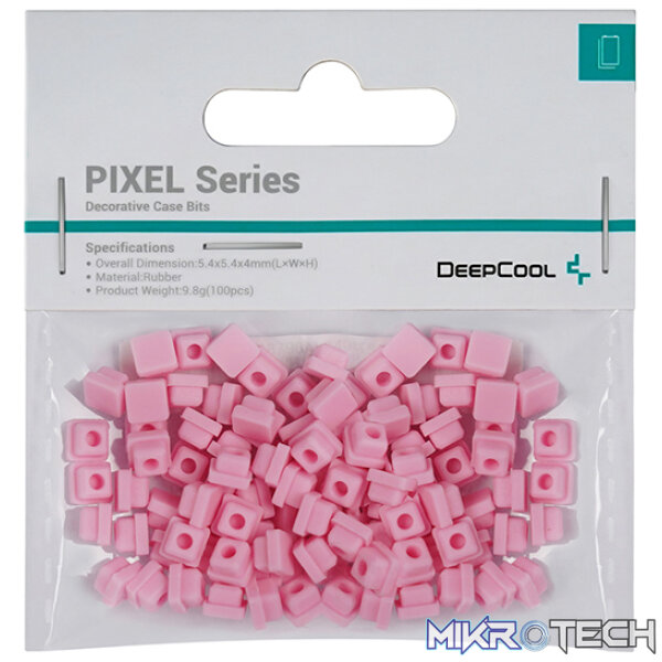 Product DeepCool Pink Silicone Decorative Case Pixel Brits (100PCs Pack) To Create Unique And Customized Design For DeepCool Cases* - Pink Colour - Image 1
